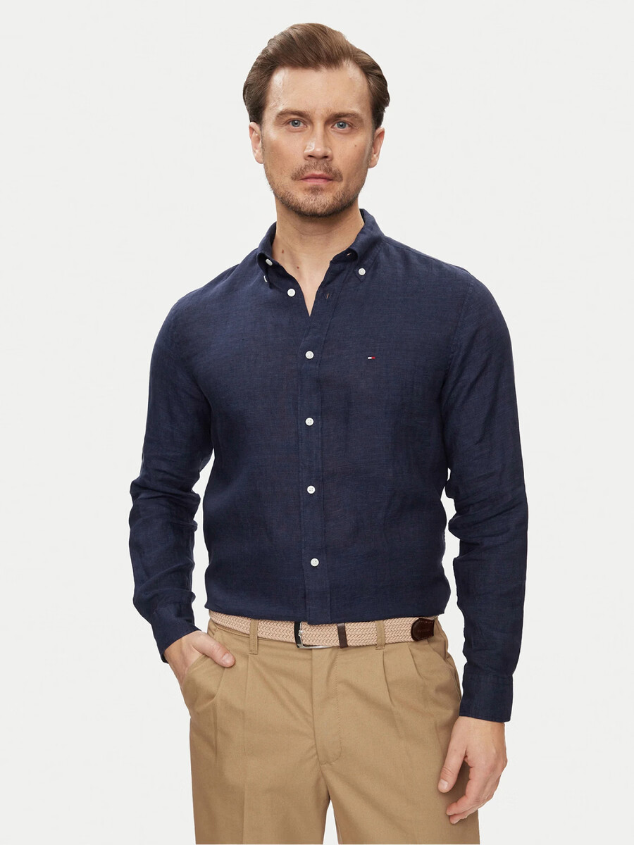 Tommy Hilfiger pánská tmavěmodrá košile MW0MW34602 S