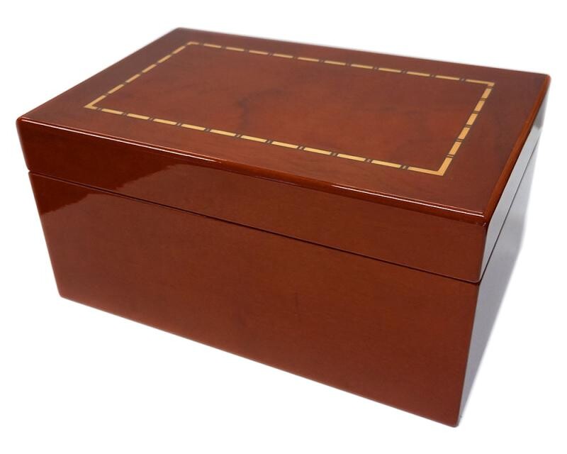 Dřevěné šachy.cz Dřevěný box na figurky DeLuxe intarzovaný ve vysokém lesku