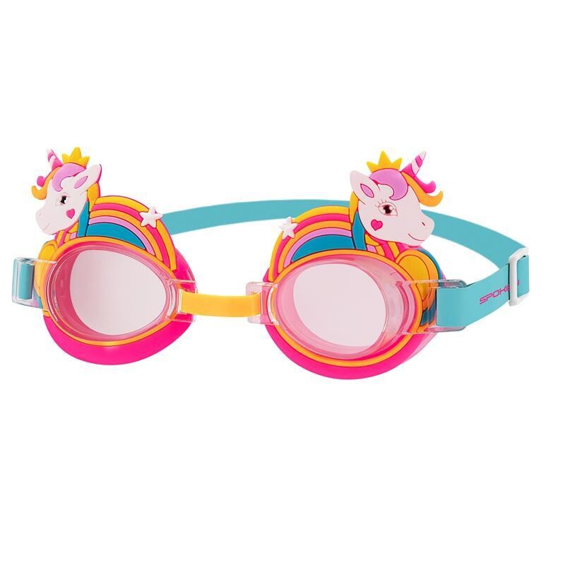 Spokey PLAYA Dětské plavecké brýle s nastavitelným nosníkem, jednorožec
