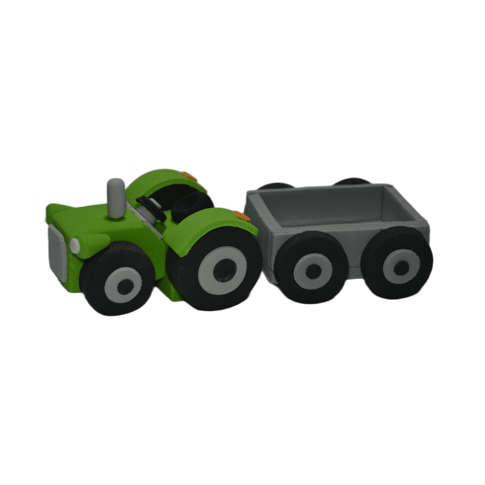 Traktor s návěsem zelený nejedlá cukrová dekorace 17x6cm - Gricko Ivanjica