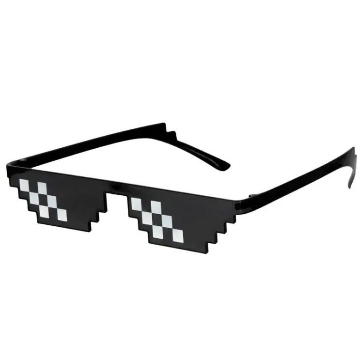 Brýle černé pixely úzké