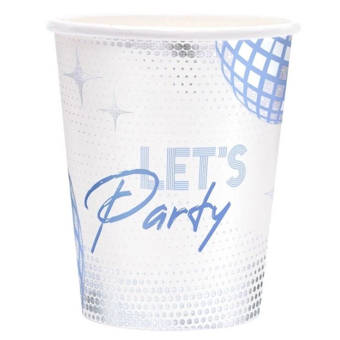 Kelímky papírové Lets Party bílé 220ml 6ks