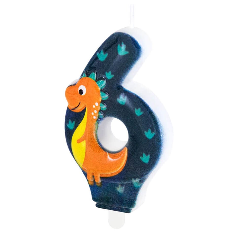 Narozeninová svíčka Dinosaur č. 6