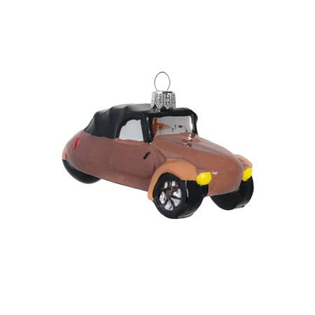 Skleněná ozdoba hadrák tmavý malý