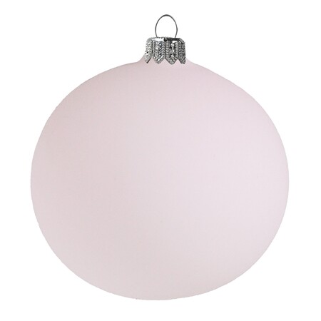 Skleněná baňka pastelově růžová