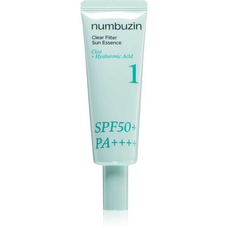 Numbuzin No. 1 Clear Filter Sun Essence rozjasňující esence se zklidňujícím účinkem SPF 50+ 50 ml