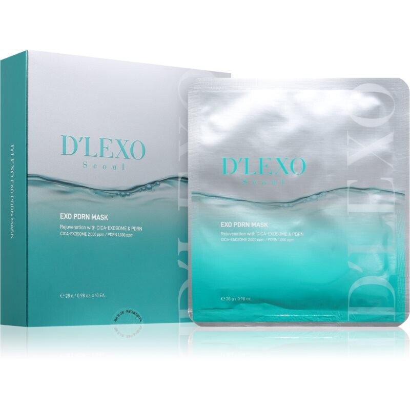 Dermaline D'LEXO Exo PDRN Mask plátýnková maska s omlazujícím účinkem 10x28 g