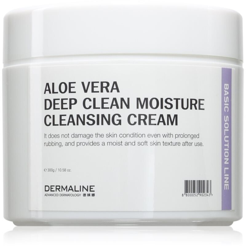 Dermaline Basic Solution Line Aloe Vera Deep Clean Moisture Cleansing Cream hloubkově čisticí krém s aloe vera pro citlivou pleť 300 ml