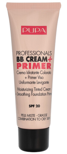 PUPA Milano BB krém a podkladová báze 2v1 BB Cream+Primer (Moisturizing Tinted Cream) 50 ml 001 Nude