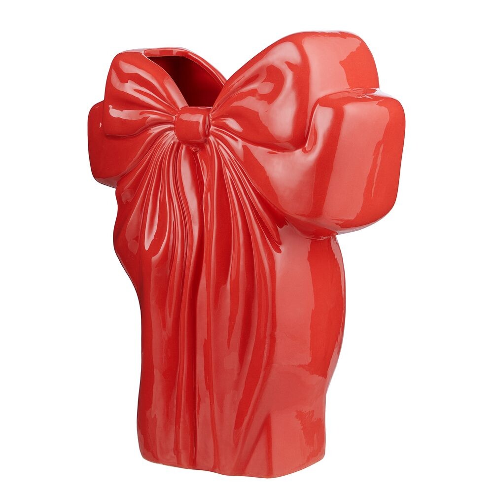 PRESENT Váza mašle 26 cm - červená