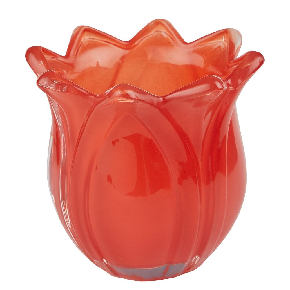 TULIP Svícen na čajovou svíčku - červená