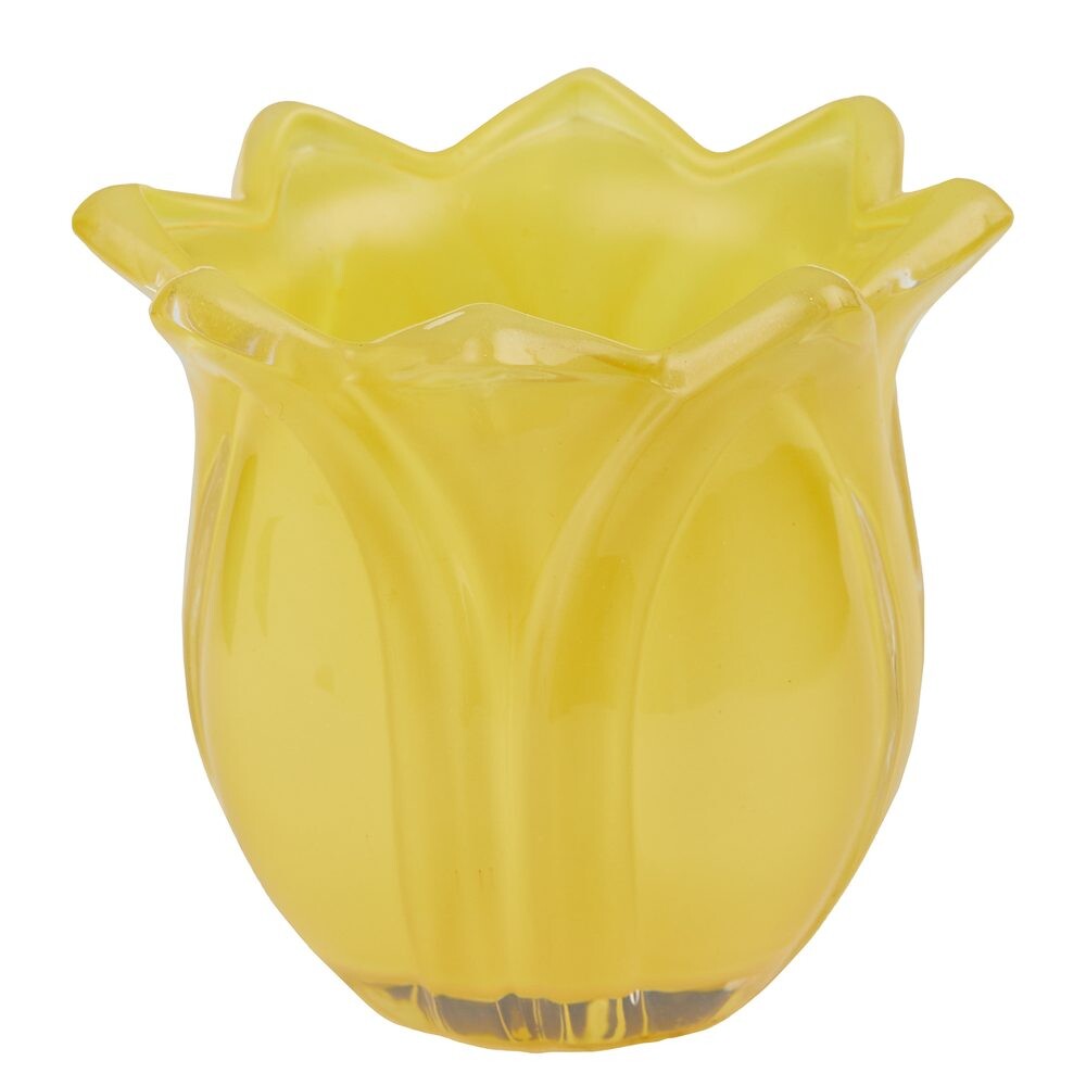 TULIP Svícen na čajovou svíčku - žlutá