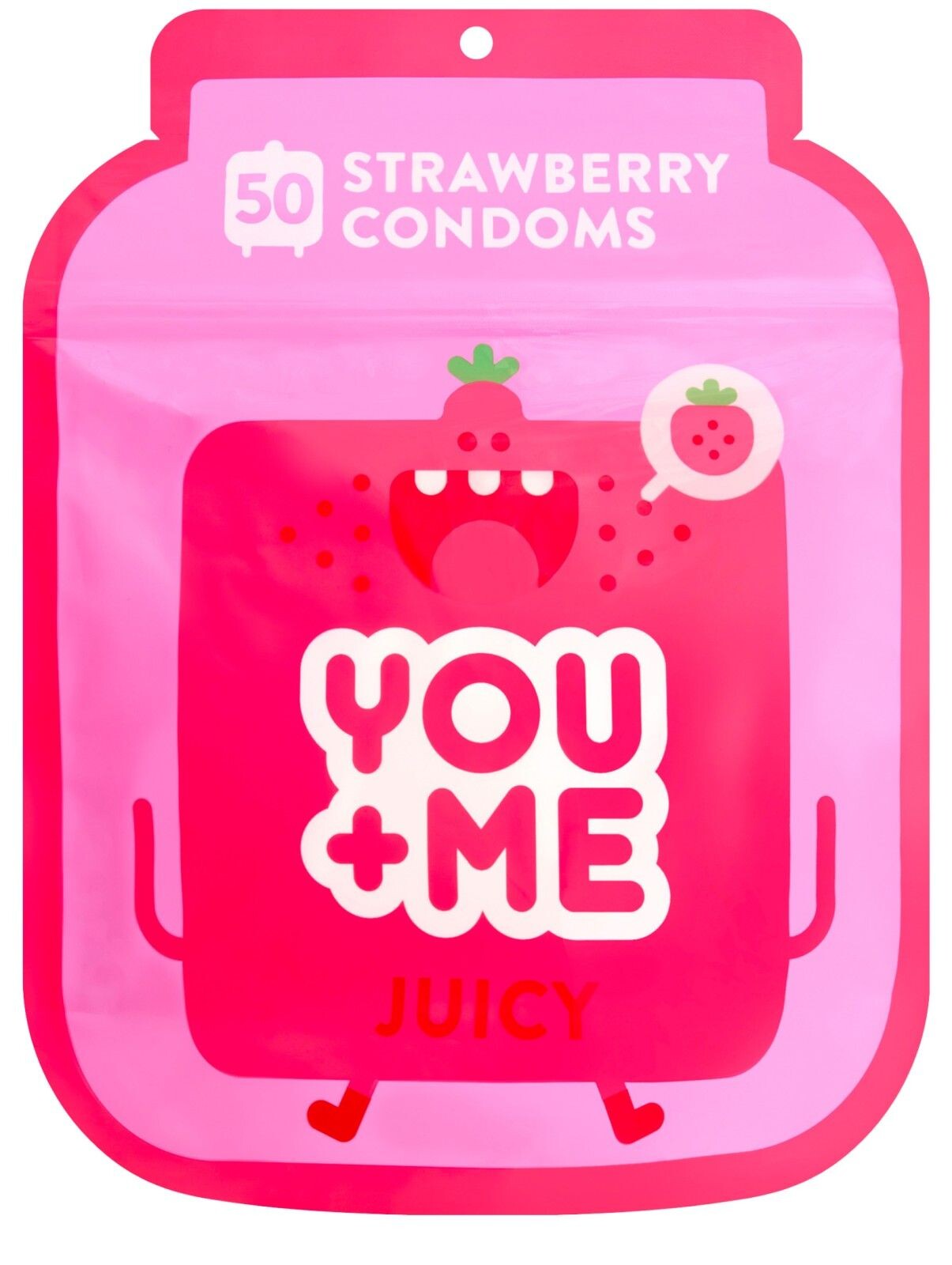 YOU+ME Kondomy s vůní jahod YOU+ME Juicy (50 ks)