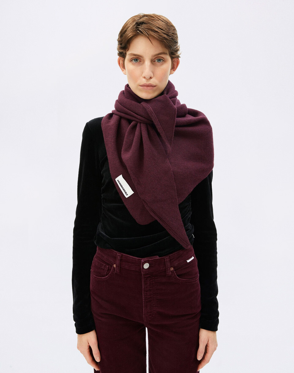 Armedangels Bryanaa Triangle Scarf 3320 dark cranberry