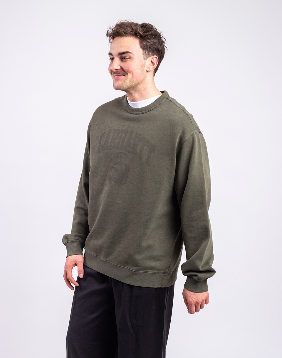 Carhartt WIP Faded Pond Corps Sweatshirt Cypress heavy stone wash M