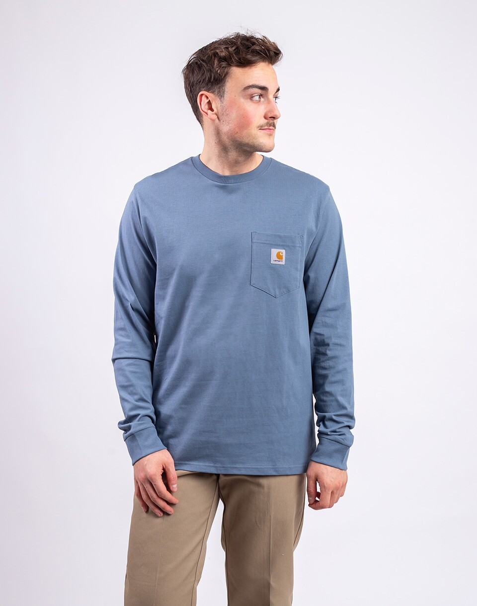 Carhartt WIP L/S Pocket T-Shirt Velvet Blue M