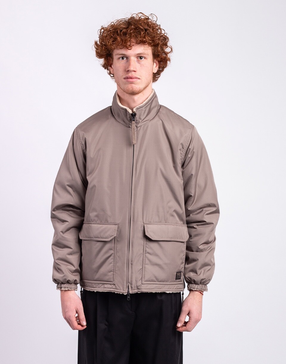 Taion Non Down Military Reversible Boa Hi Neck Jacket L.MOCHA×BEIGE XS