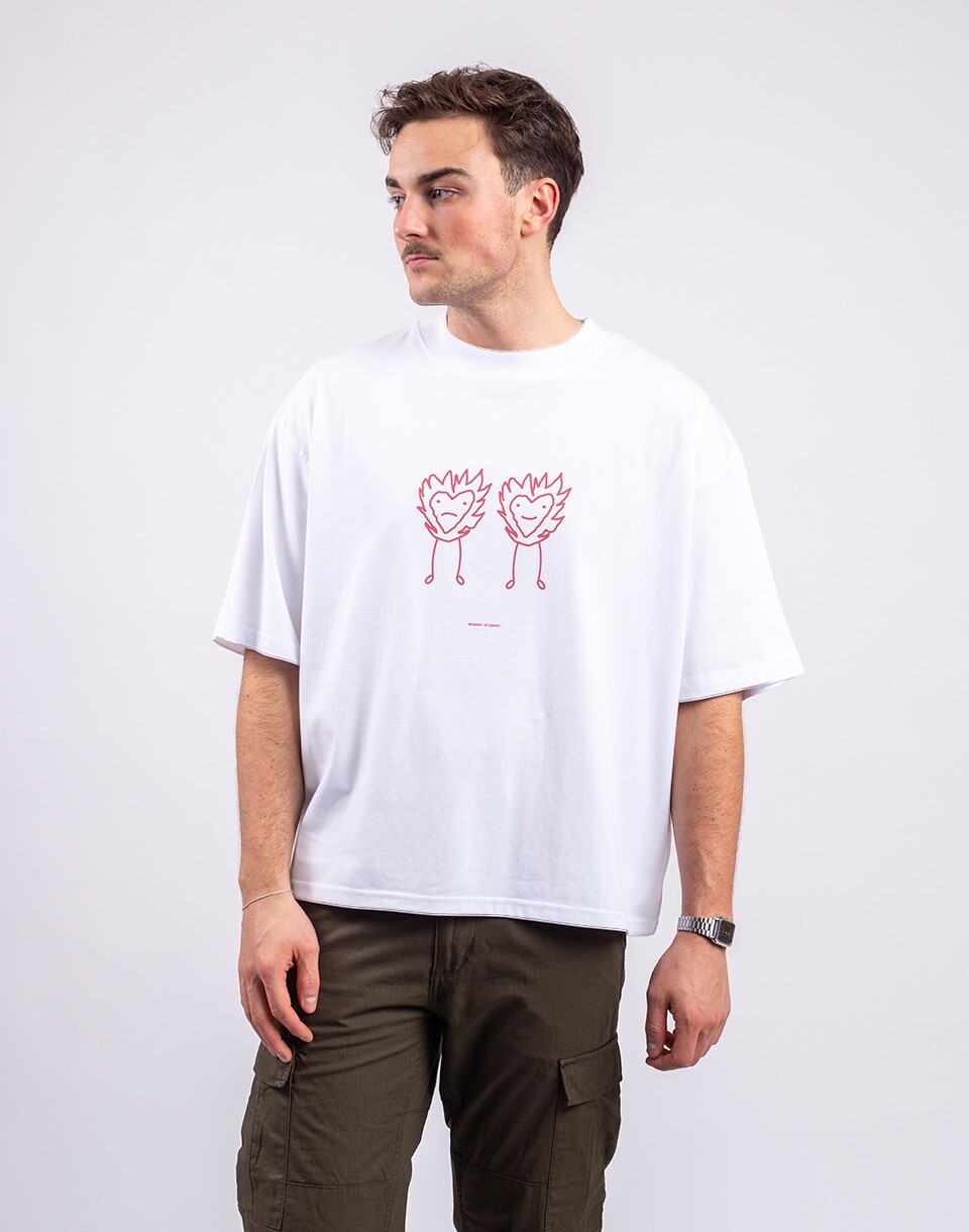 Monkey Studios Tričko Fire Guys White S