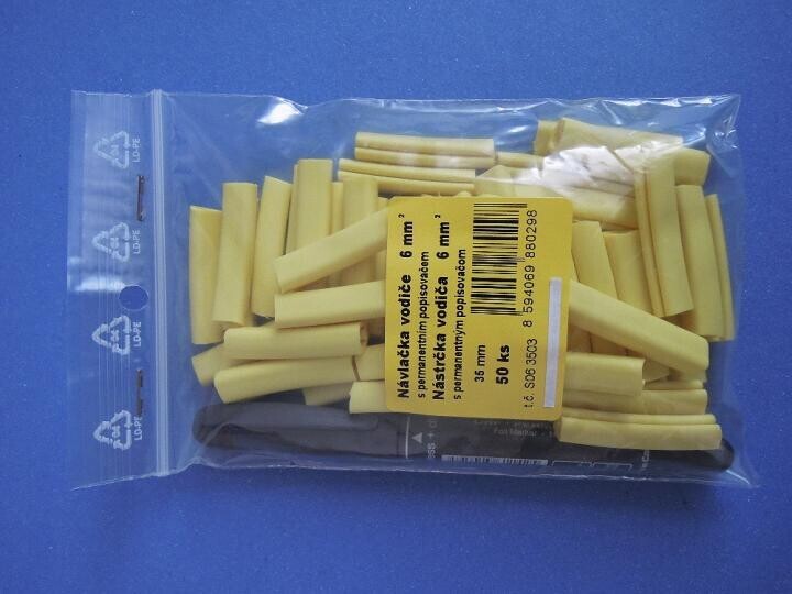 ELDING sada popisovacích bužírek/návleček na kabely o průměru 6mm2 50Ks