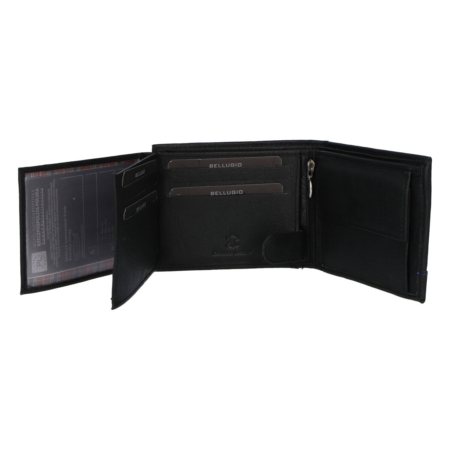 Moderní koženková peněženka Bellugio modern, černo modrá