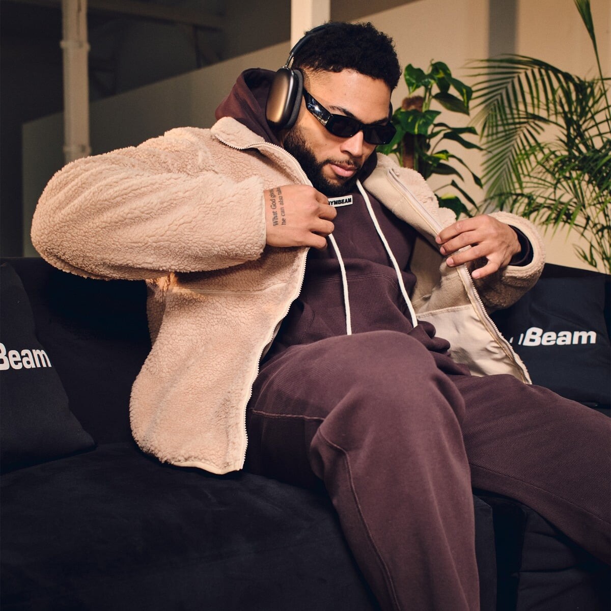 GymBeam Sherpa Jacket Canyon