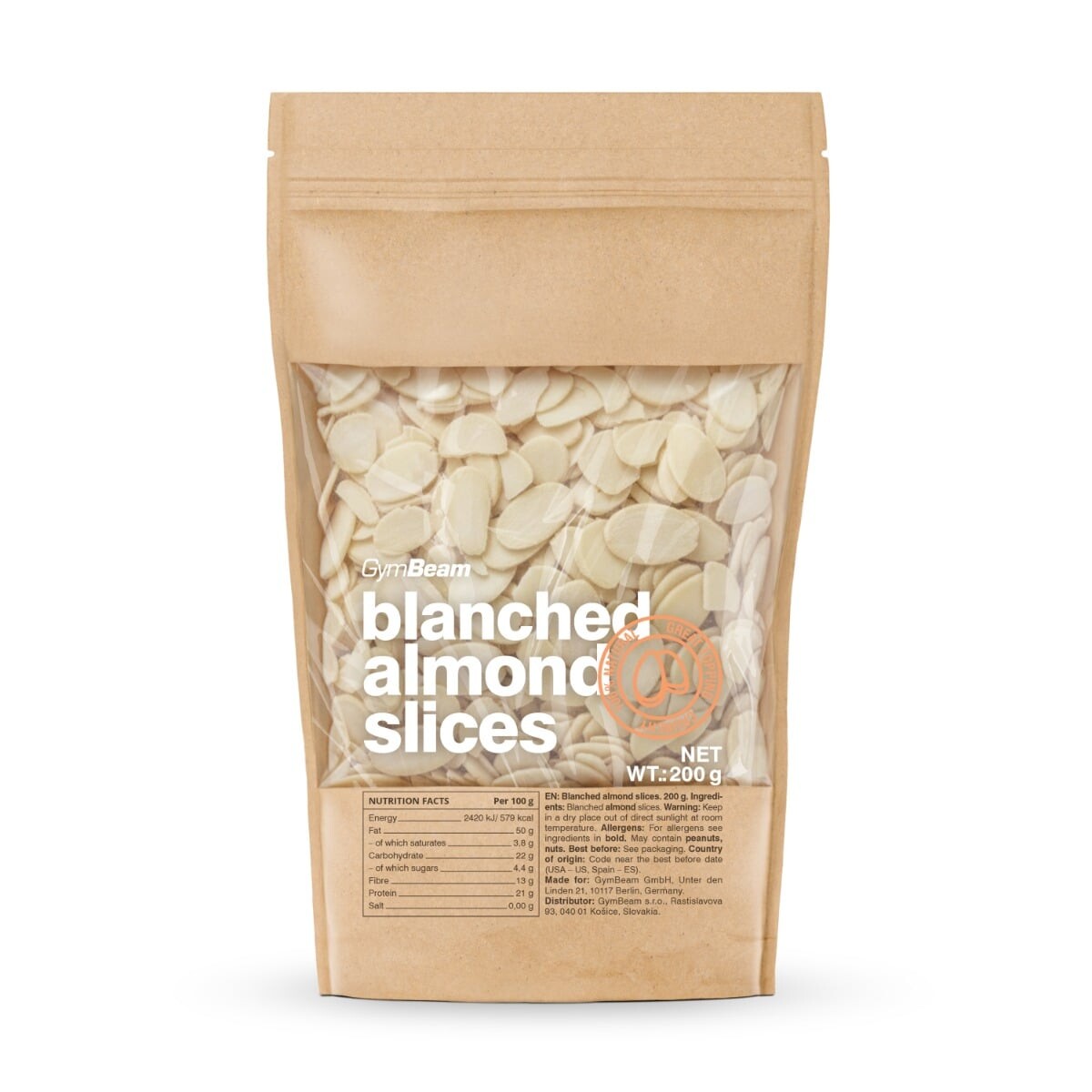 GymBeam Blanched almond slices