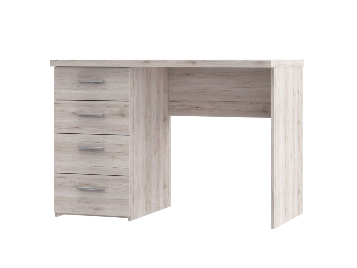 Psací stůl TEINN se čtyřmi šuplíky, dub pískový, 5 let záruka
