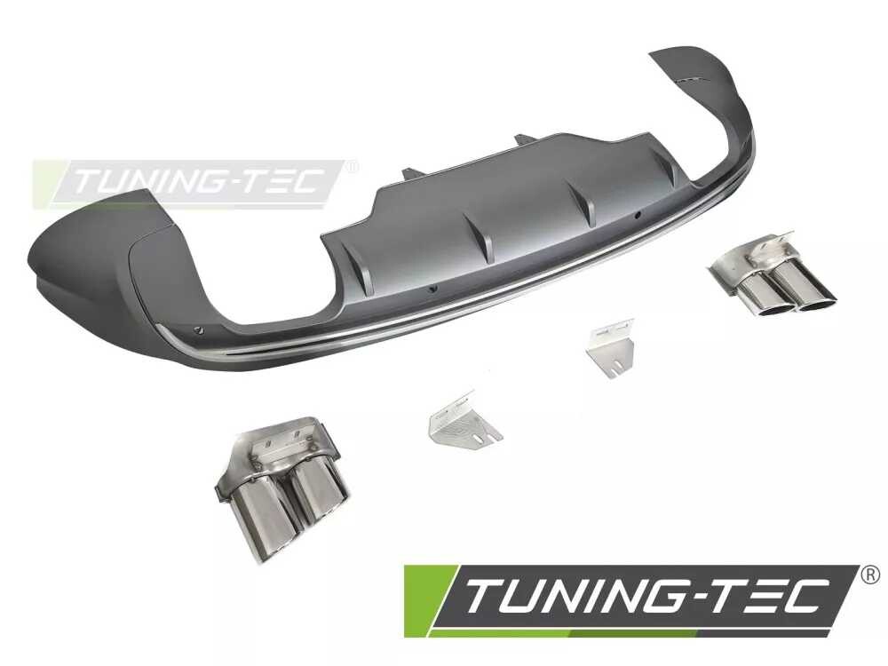 DIFFUSOR TWIN OUTLET PDC SILVER SPORT S STYLE fits AUDI Q5 8R 08-12