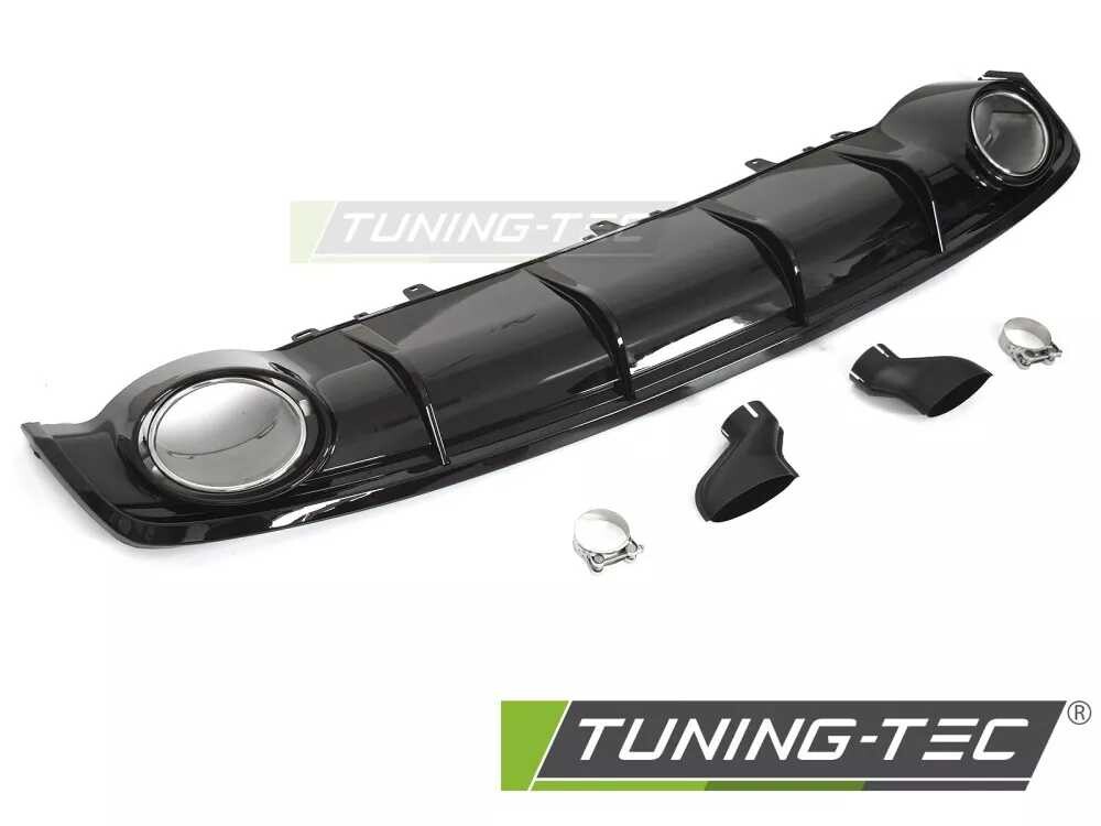 DIFFUSOR TWIN OUTLET GLOSSY BLACK SPORT STYLE fits AUDI A7 C7 14-18