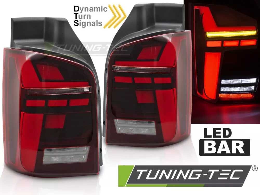 LED BAR TAIL LIGHTS RED SEQ fits VW T5 04.03-09 / 10-15