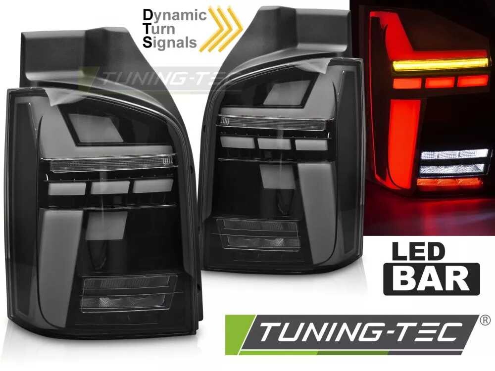 LED BAR TAIL LIGHTS SMOKE SEQ fits VW T5 04.03-09 / 10-15