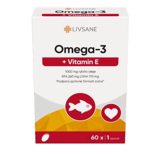 LIVSANE Omega-3 + Vitamin E tob.60