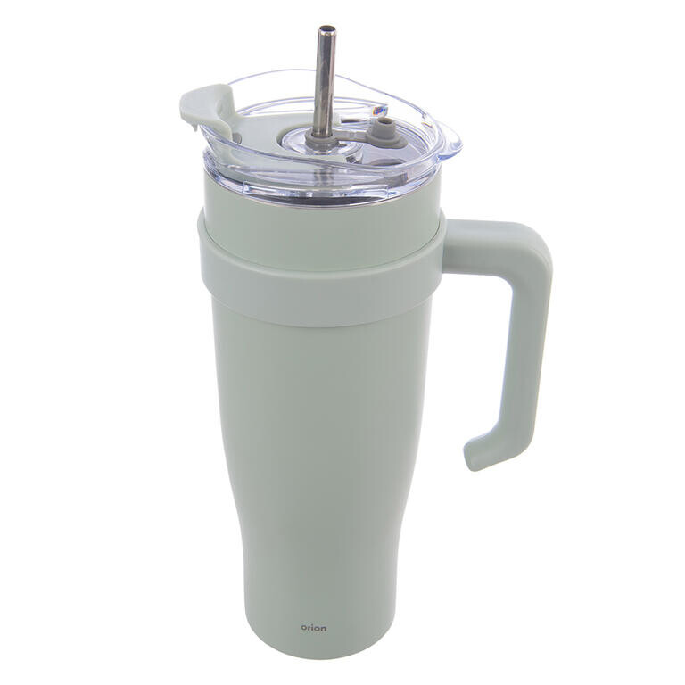 Nerezový termohrnek s brčkem TERMO 1,2 l, zelený