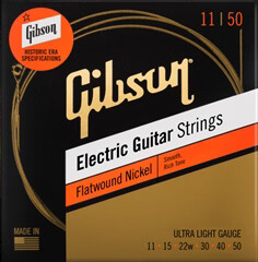 Gibson Flatwound Electric Guitar Strings Ultra-Light