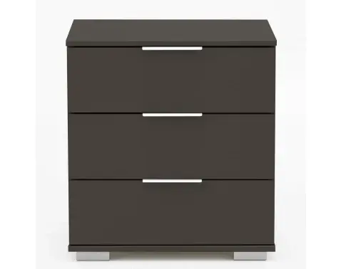 Noční stolek Easy Plus, 3 zásuvky, grafit