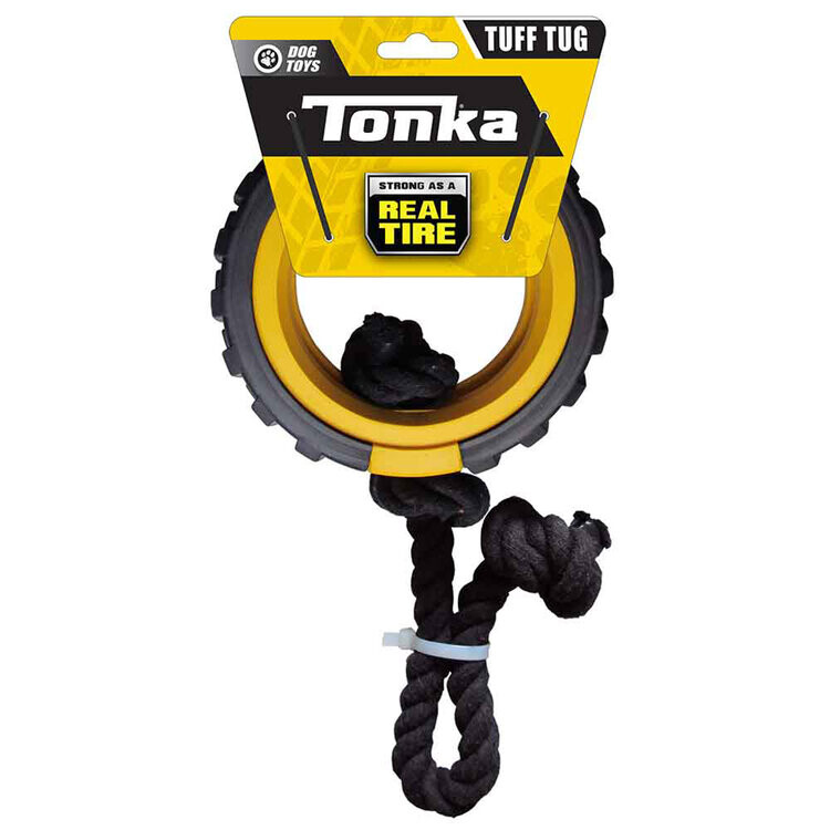 TONKA Hračka pro psy gumové mega tahadlo s lanem a vložkou 38 cm