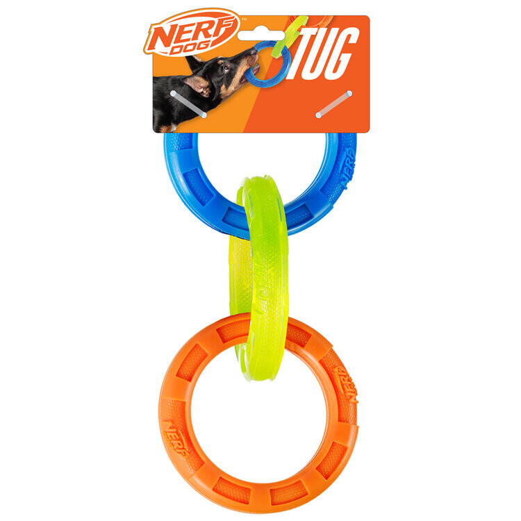 NERF DOG Přetahovadlo se třemi kroužky