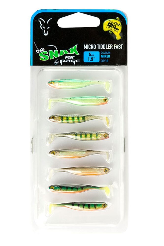 Fox Rage Gumová Nástraha Micro Tiddler Fast Mixed Colour 5cm 8ks
