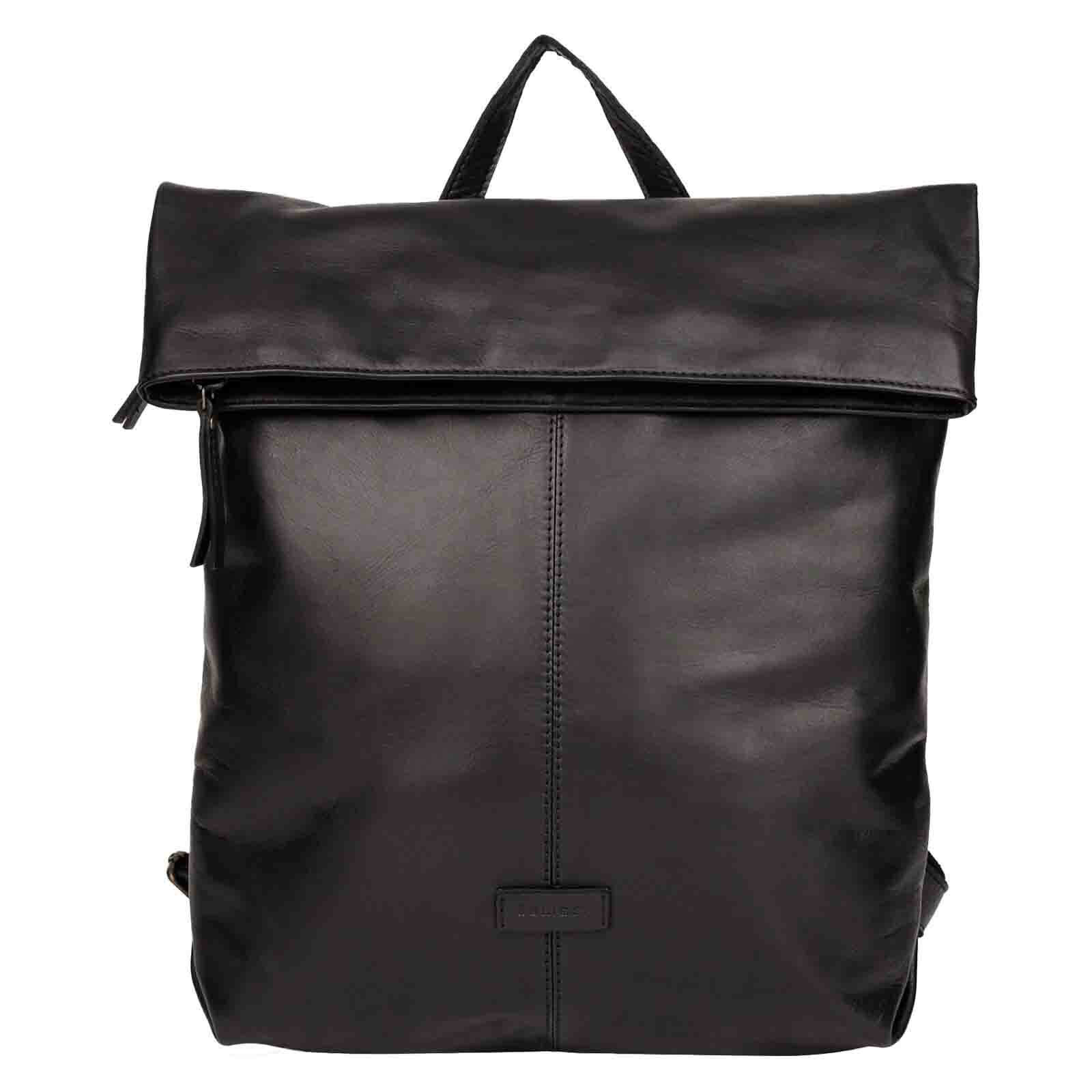 Rolovací dámský kožený batoh Bellicci Tamia - černá