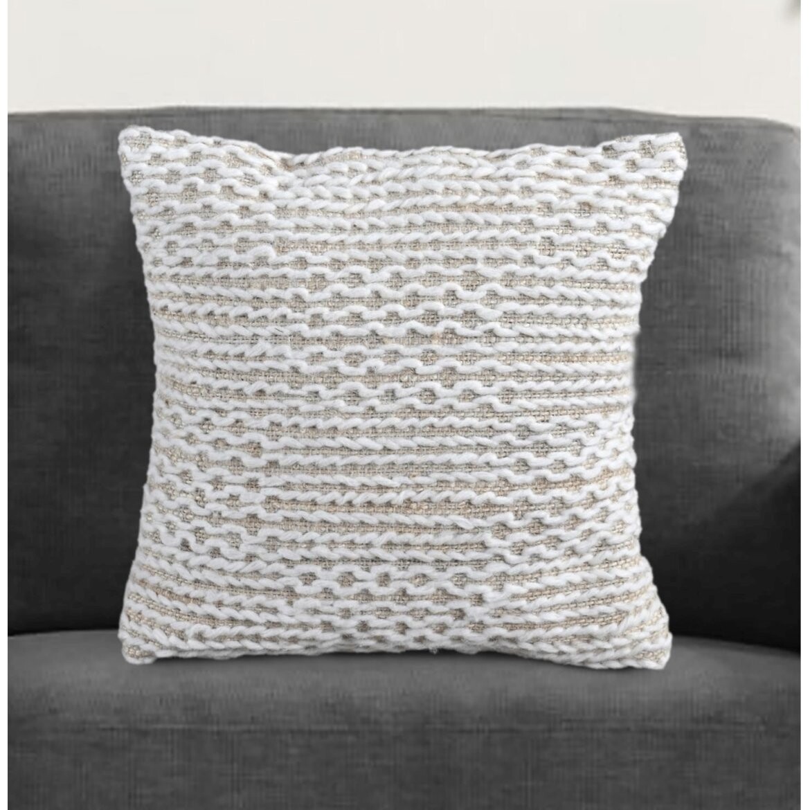 indickynabytek.cz - Polštář LUNGA 45x45 cm z pravé vlny a juty