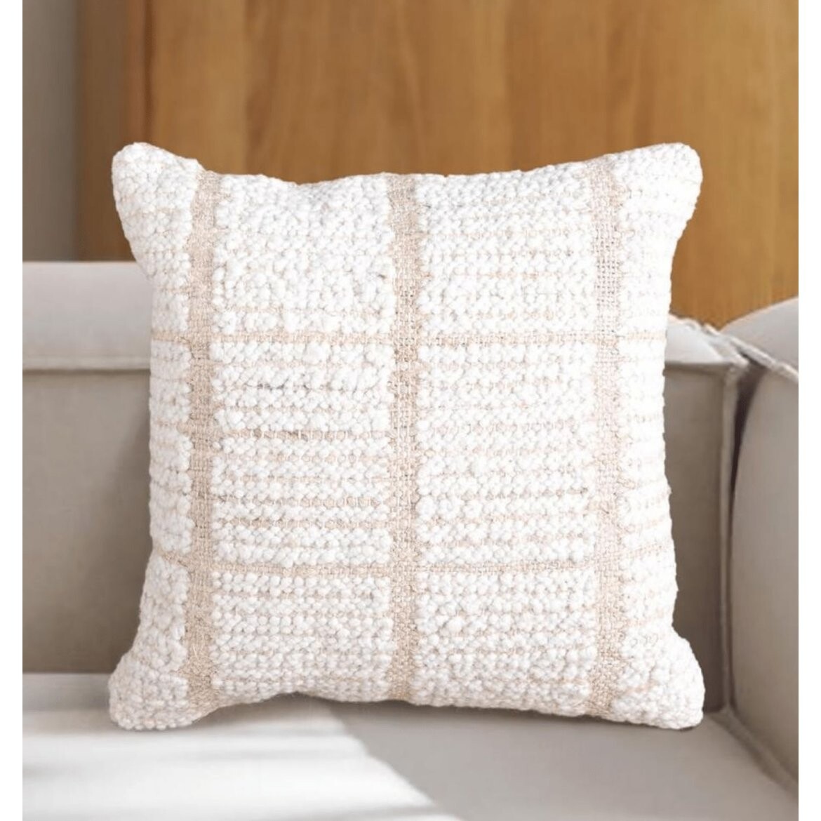 indickynabytek.cz - Polštář KLIPAN 45x45 cm z pravé vlny a juty