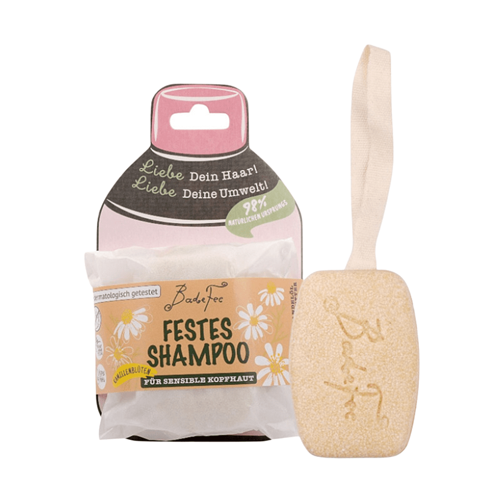 BADEFEE Tuhý šampon Camomile Blossoms 80 g