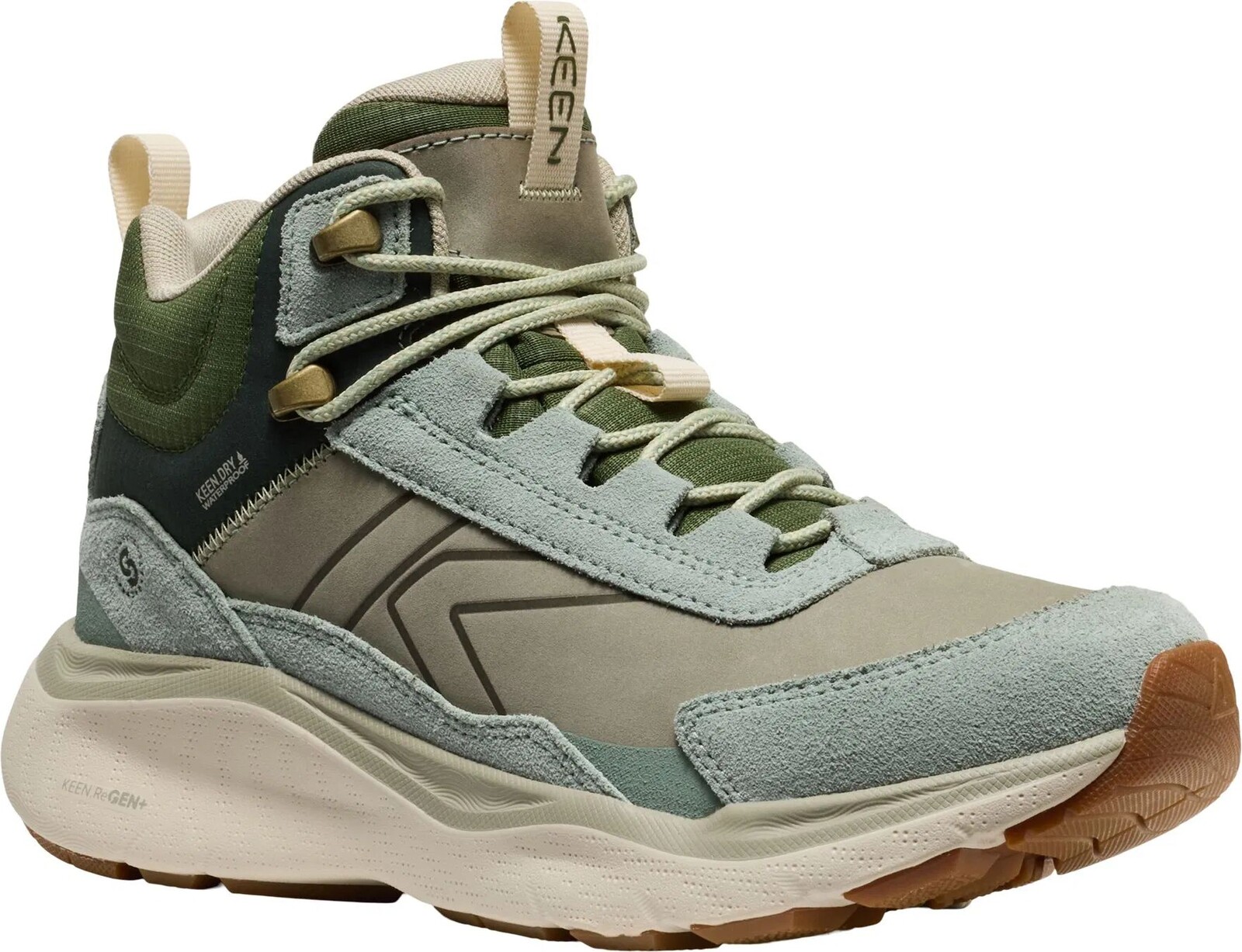 Keen LEIKI LEATHER MID WP WOMEN iceberg green/bronze green Velikost: 38