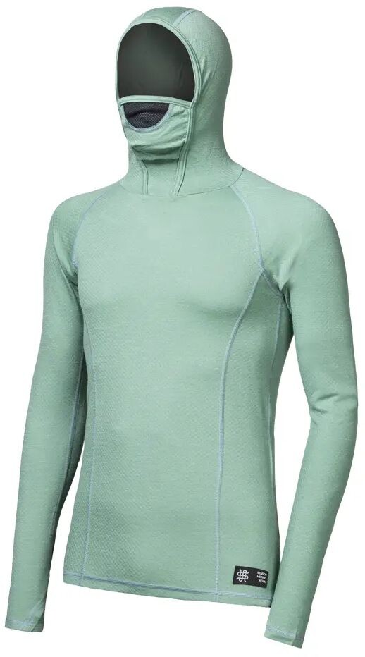 SENSOR MERINO DF pánské triko dl.rukáv s kapucí basil green Velikost: XXL
