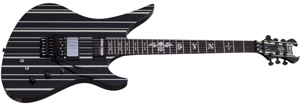 Schecter Synyster Custom-S Black with Silver Pin Stripes