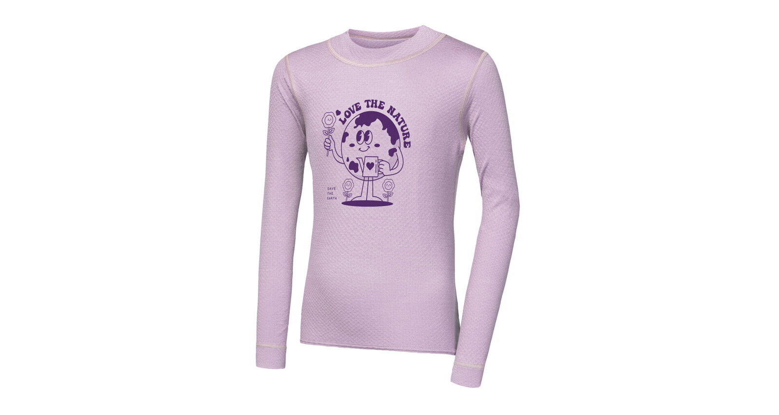 SENSOR MERINO DF PLANET dětské triko dl.rukáv mystic violet -100