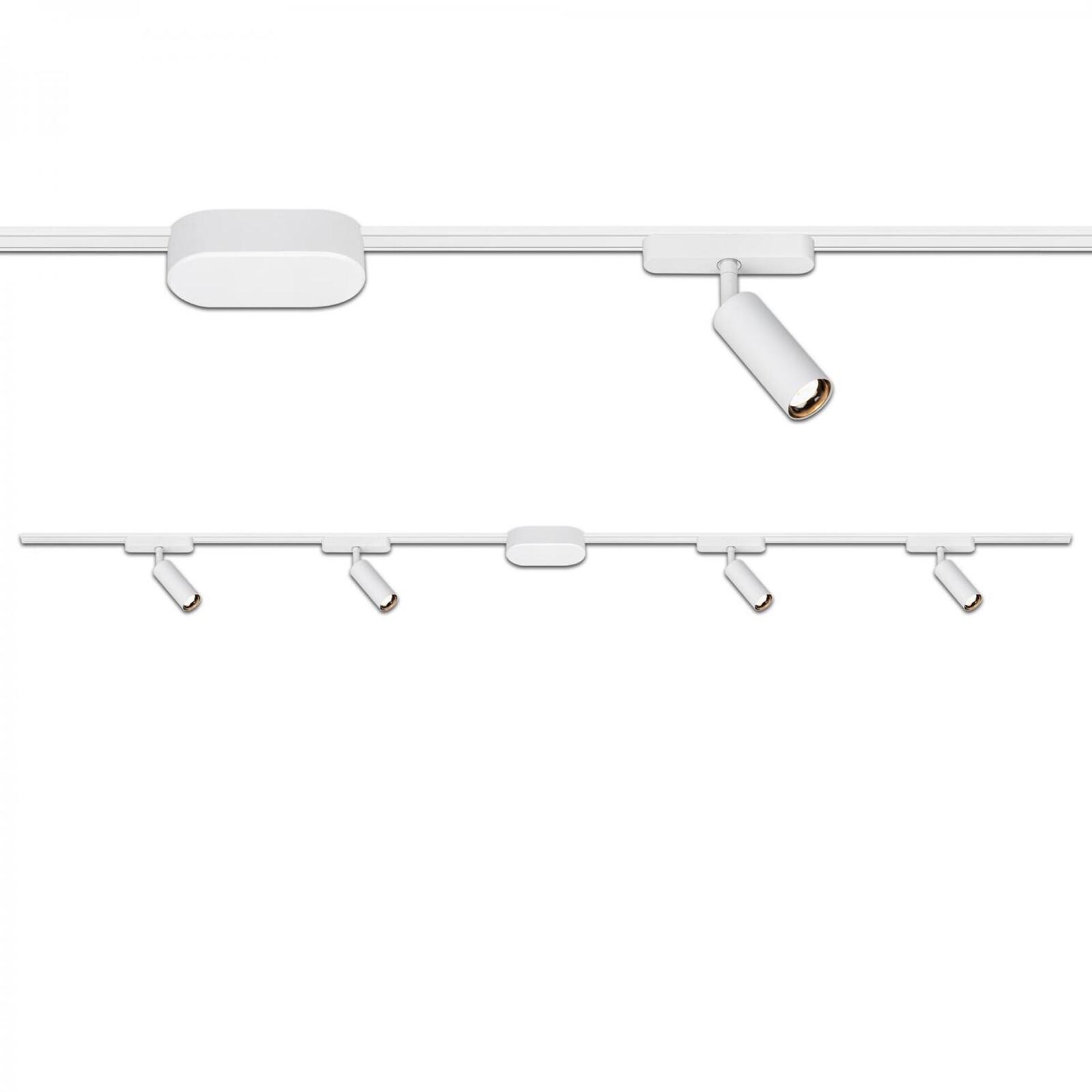 Startovací sada lištový systém BRILONER 200cm 2x 48V lišta 4 LED spoty s trafem bílá 8025046