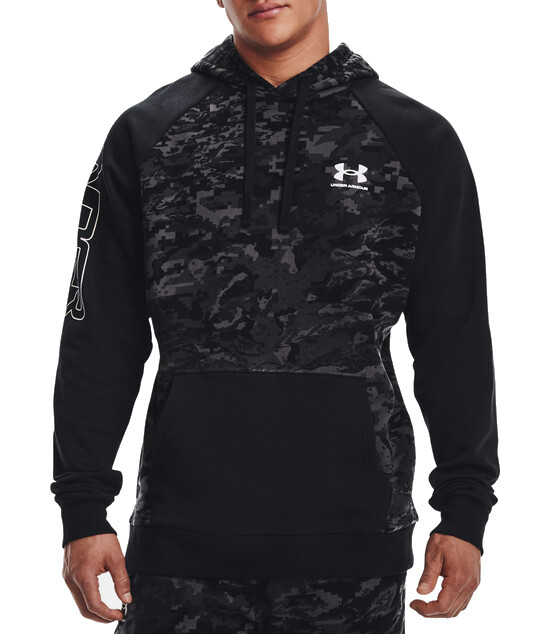Mikina s kapucí Under Armour UA RIVAL FLC CAMO SCRIPT