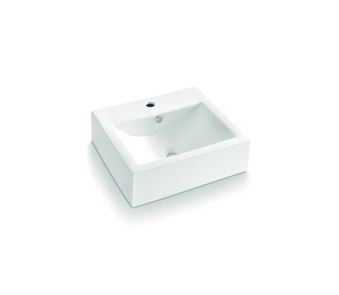 Bathco 0010 - Umyvadlo na desku BOLONIA 51x45,5 cm porcelán/bílá 0010