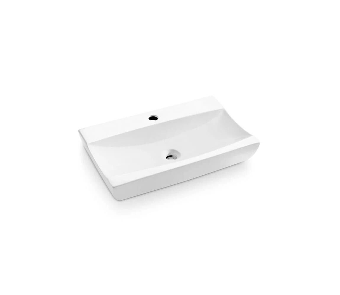 Bathco 0041 - Umyvadlo na desku SARDINERO 61,5x37,5 cm porcelán/bílá 0041